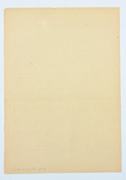 German Third Reich Era Civil Gasmask Flyer