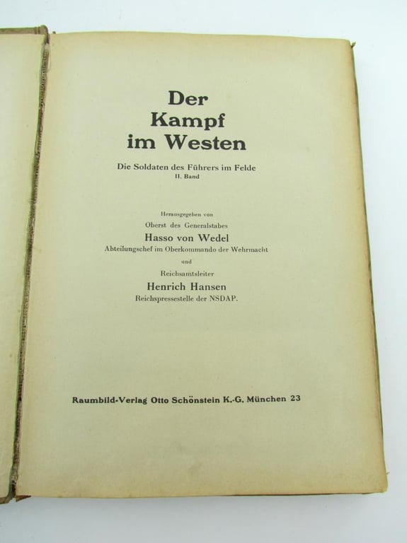 'Der Kampf im Westen' 3D Book