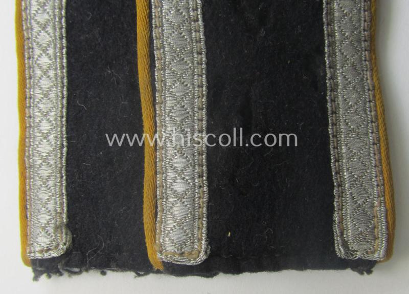 Pair of Waffen-SS, mid-war-period- (ie. 'private-purchased' ie. tailor-made-pattern!) NCO-type shoulderstraps as was intended for usage by a: 'SS-Unterscharführer eines Kavallerie- o. Aufklärungs-Abts.'