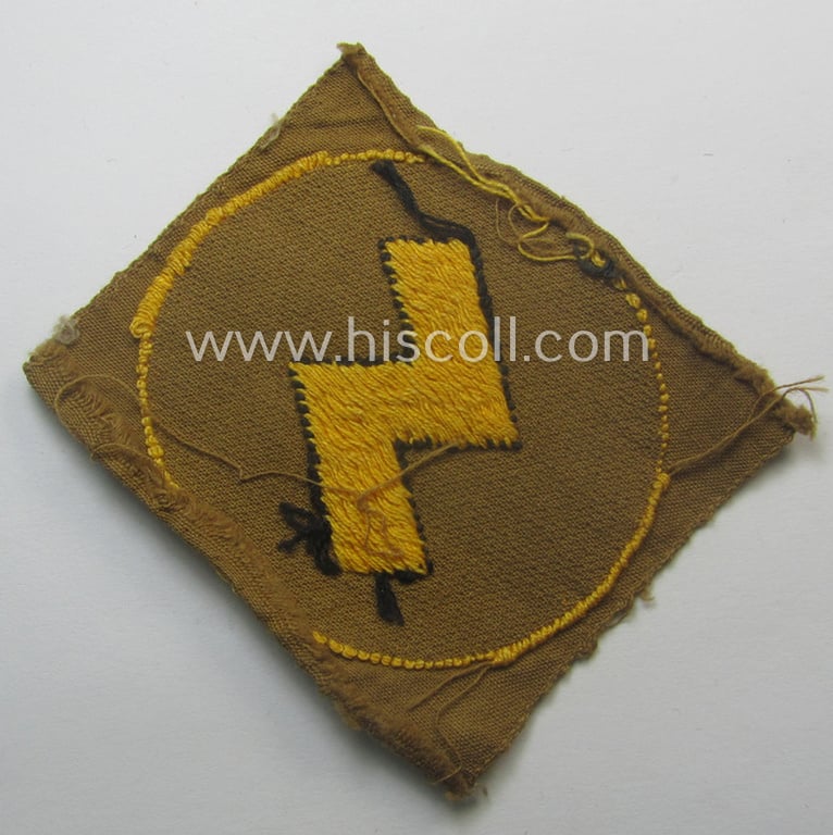 DJ (ie. 'Deutsches Jungvolk') arm-badge as was specifically intended for usage by a member who served within the: 'Oberbann 2' (being a clearly used example that is void of an 'RzM'-etiket)