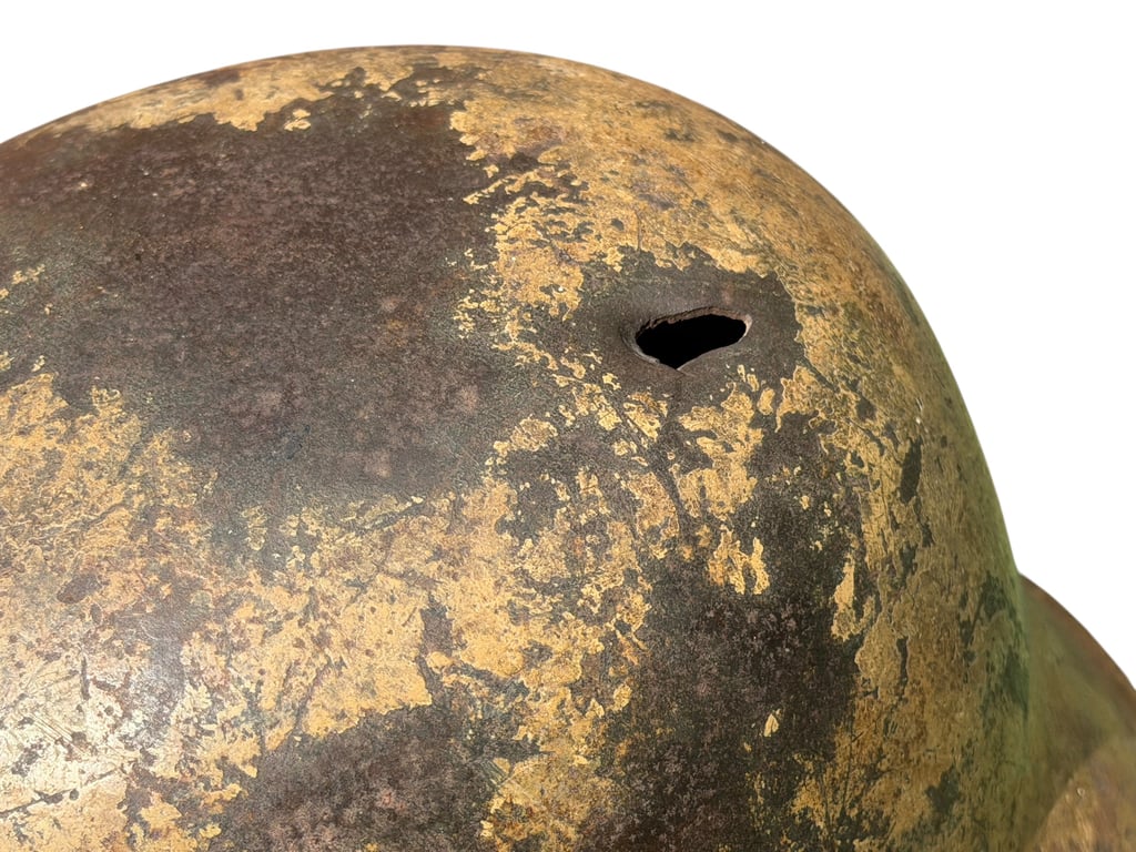 M42 Camouflage Helmet battle damage