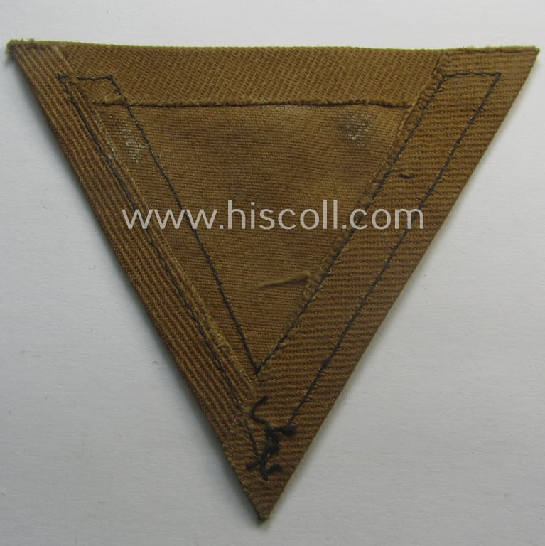 Attractive - and actually scarcely encountered! - piece of (I deem) SA- (ie. 'Sturmabteilungen') related arm-insignia, being a so-called: 'Ehrenwinkel für Altgediente Kämpfer o. Angehörigen der SA' (ie. honor-chevron for old campaigners)