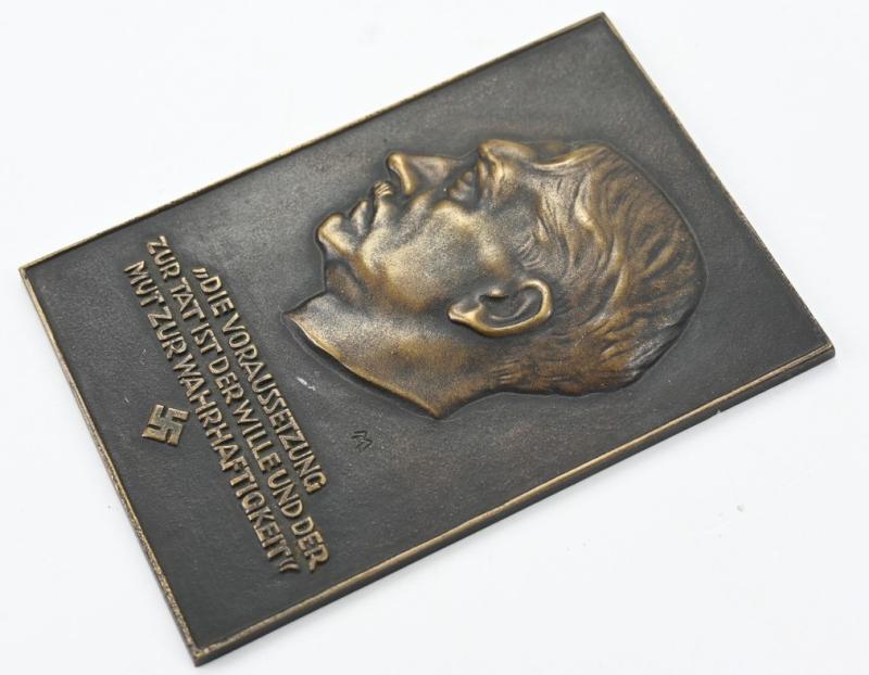 German Third Reich Era Adolf Hitler Plaque / Price