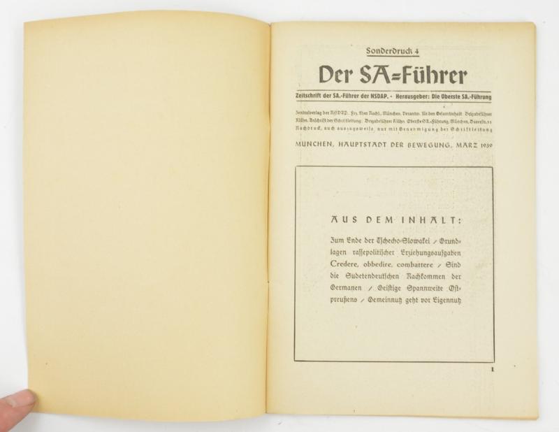 German NSDAP Magazine 'Der SA-Führer'