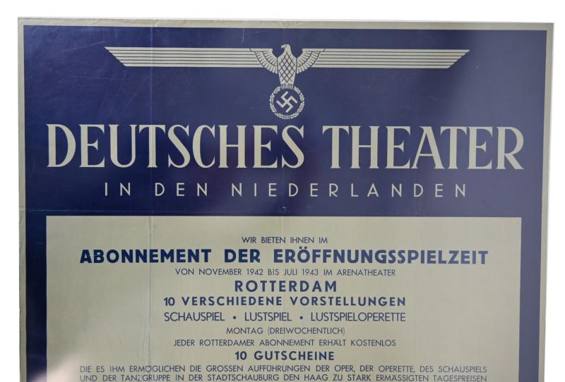 German/ Dutch Poster 'Deutches Theater in den Niederlanden'