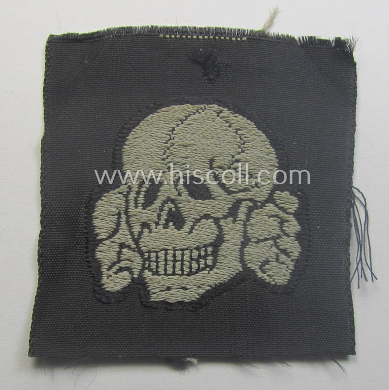 Waffen-SS, 'BeVo'-woven-style skull- and cap-eagle-set (ie. 'Totenkopf- u. Adler-Effektensatz für Schiffchen o. Einheitsfeldmütze')