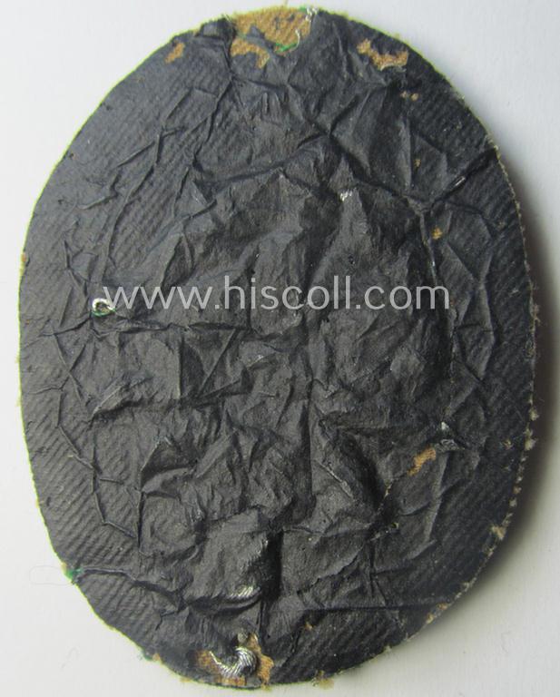 WH (Heeres) neatly hand-embroidered- and/or typical officers'- (ie. 'variant'-) pattern so-called: 'Edelweiss'-arm-badge (as specifically intended for usage by an officer serving within the 'Geb.-Jäger-Trpn.'