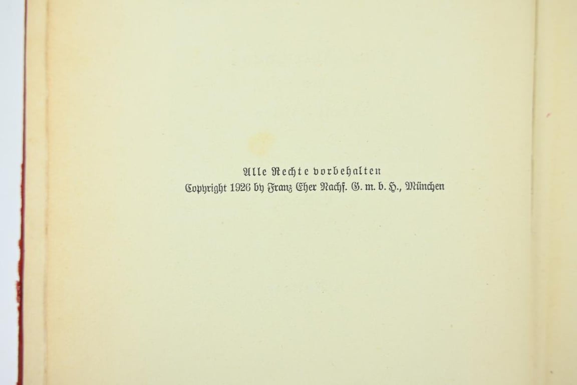 German Adolf Hitler 1926 Edition of 'Mein Kampf'