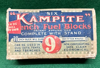 Great War Kampite Trench Stove Complete
