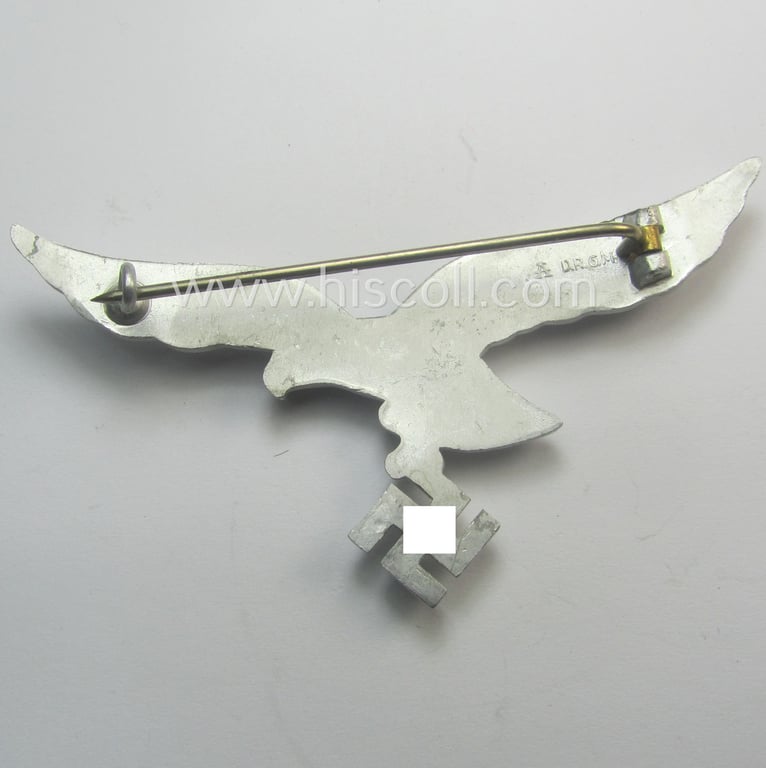 WH (LW) aluminium-based: 'Brustadler für Sommerrock' (being a neatly maker- ie. 'A'- or: 'Assmann'-marked specimen)