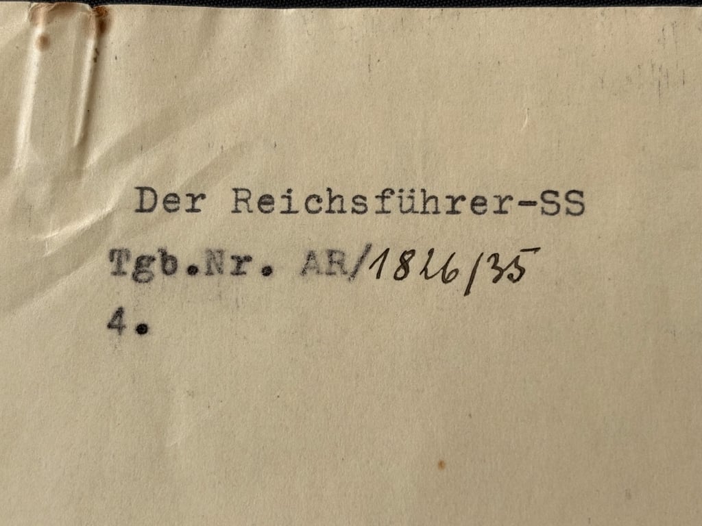 GERMAN SS – REICHSFUHRER HEINRICH HIMMLER HAND SIGNED SIGNATURE.