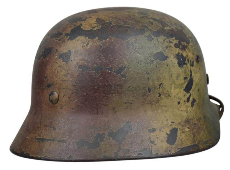 M35 Luftwaffe double decal ‘Normandy’ camouflage helmet SE64