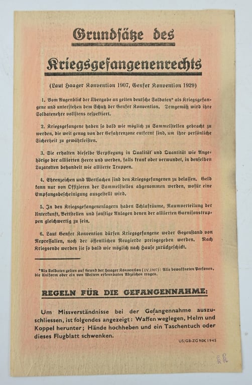 Allied Droppingflyer "Safe Conduct"