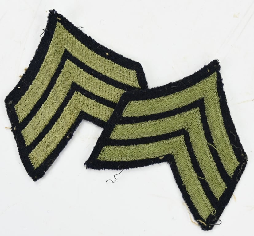 US WW2 Rank Chevron Set 'Sergeant'