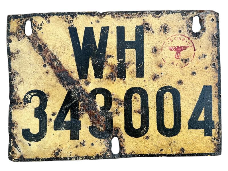 Wehrmacht License Plate for Trailer