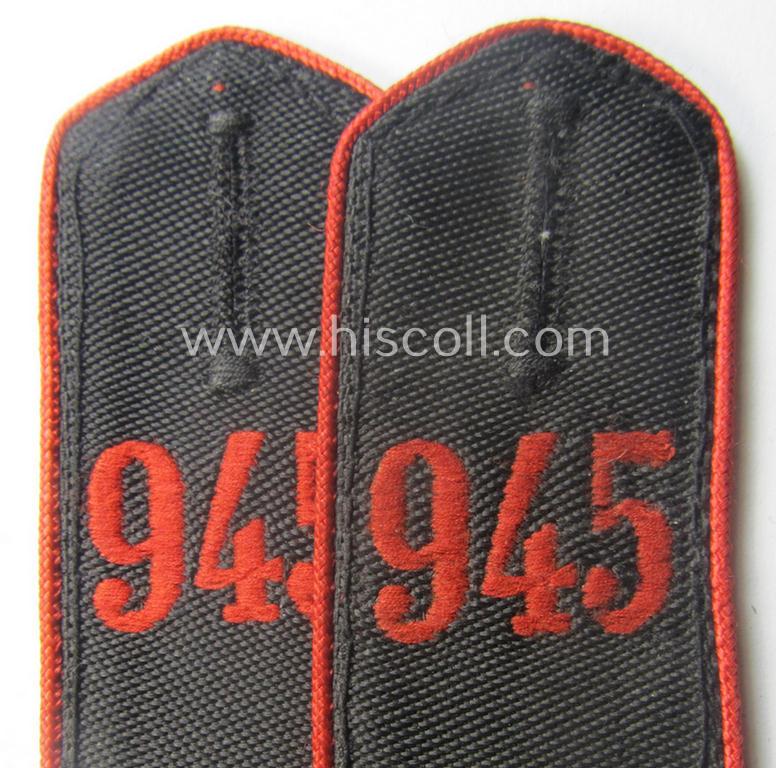 Pair of: 'Allgemeine-HJ'-shoulderstraps: 'Hitlerjunge' - 'Bann 945' (945 = 'Bann Reichswerke Hermann Göring' / 'Gebiet Nord Niedersachsen')