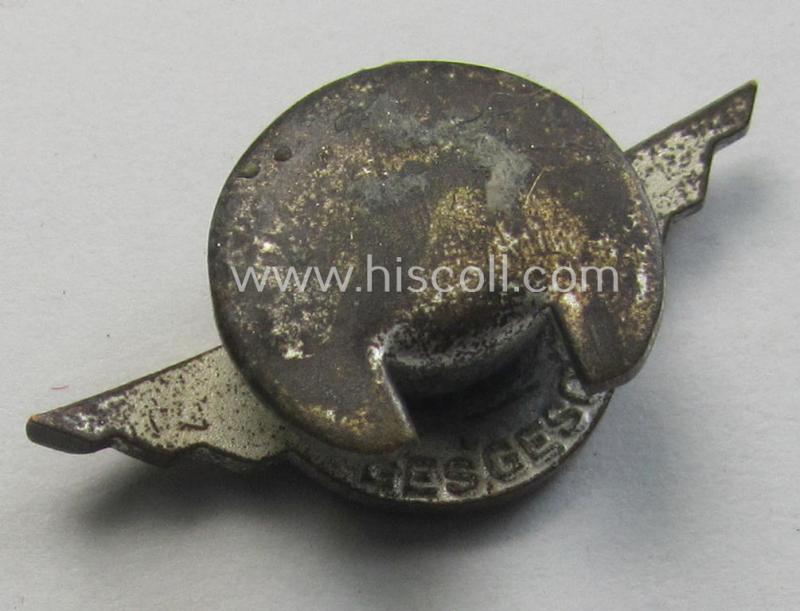 Luxuriously-styled, so-called: DLV (ie. 'Deutscher Luftsport Verband') miniature membership lapel-pin (ie. 'Mitgliedsabzeichen für den Zivilanzug') being a neatly maker- (ie. 'W. Deumer'-) marked example