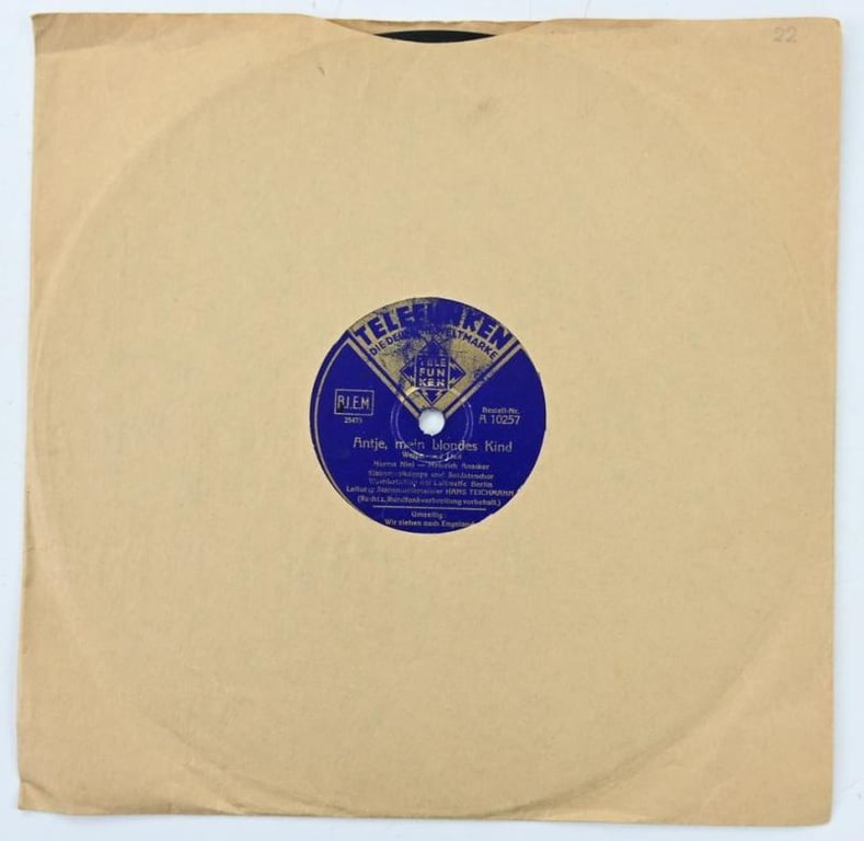 German Third Reich Era Music Record 'Wachbattalion der Luftwaffe Berlin'