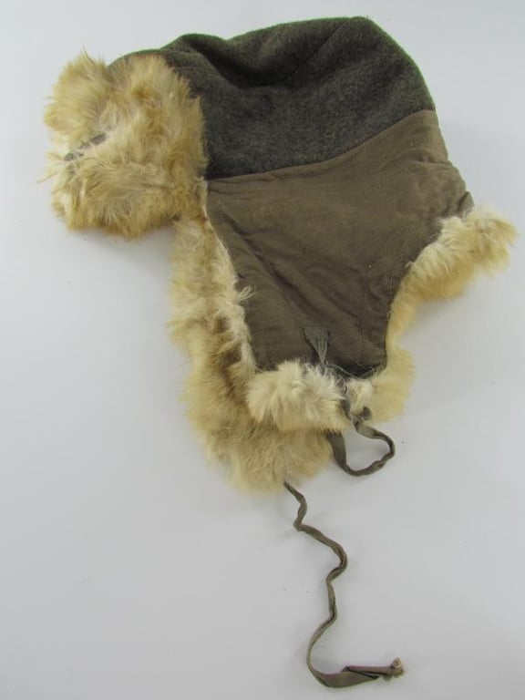 Wehrmacht ( Rabbit Fur )Winter Pelzmütze...Marked