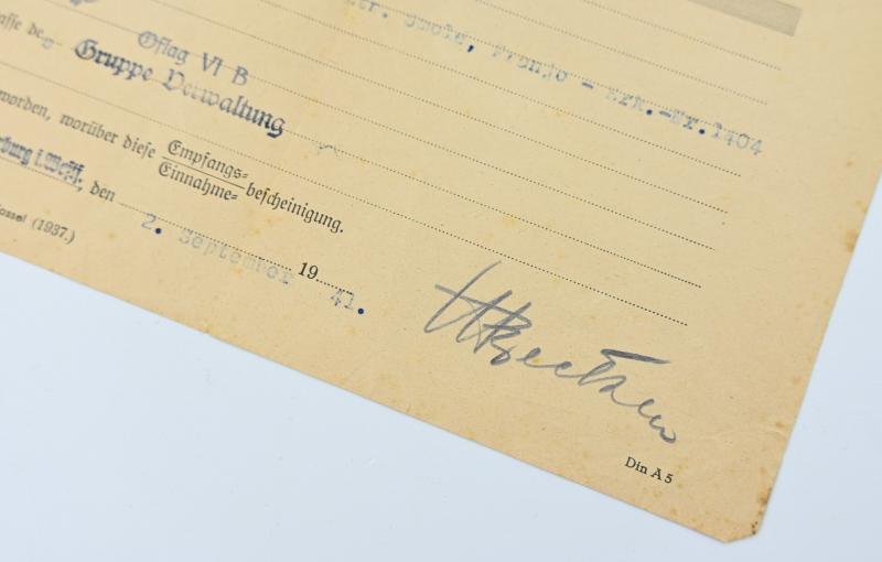 Yugoslavian Painting Reciept 'Oflag VI B'