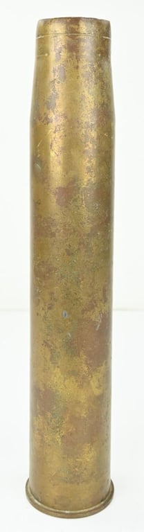 British WW2 Ordnance Quick-Firing 6-pounder 7 cwt Brass Shell 1943