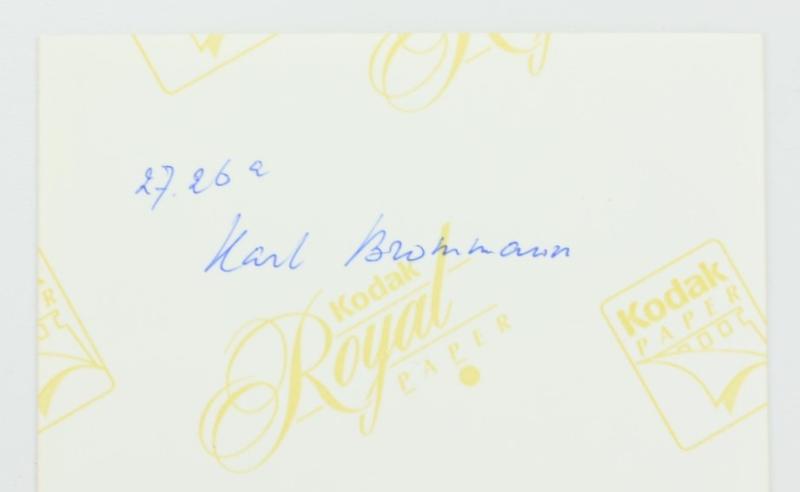 Signature of Waffen-SS Member 'Karl Brommann'