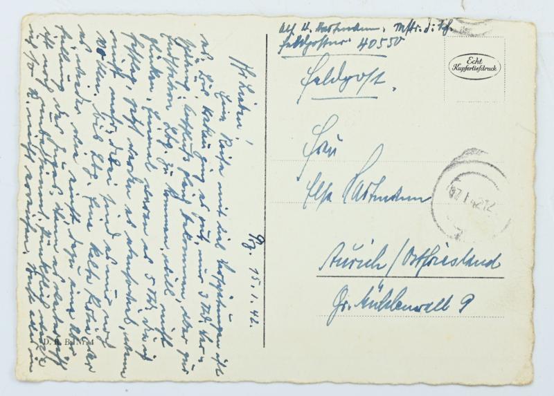 German Police Fieldpost Postcard
