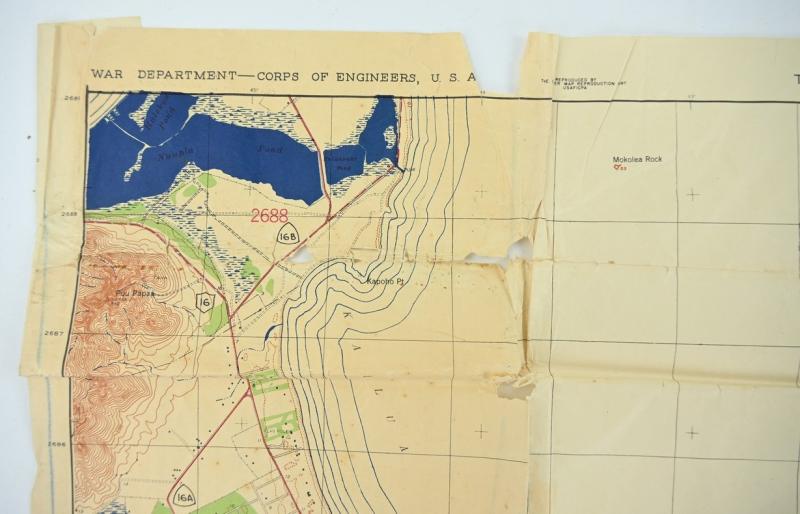 USAFICPA WW2 Mapcard Hawaii