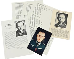 Signature of Wehrmacht KC-OLC Recipient (Heinz Wittchow von...