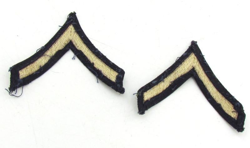 US WWII Private First Class Chevron Set