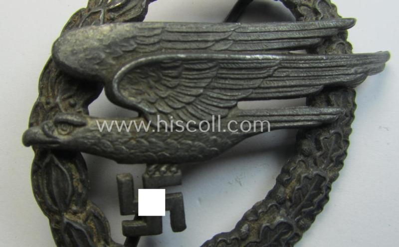 Regrettably incomplete, WH (Luftwaffe) 'Fallschirmschützen-Abzeichen' by the 'Assmann & Söhne'-company