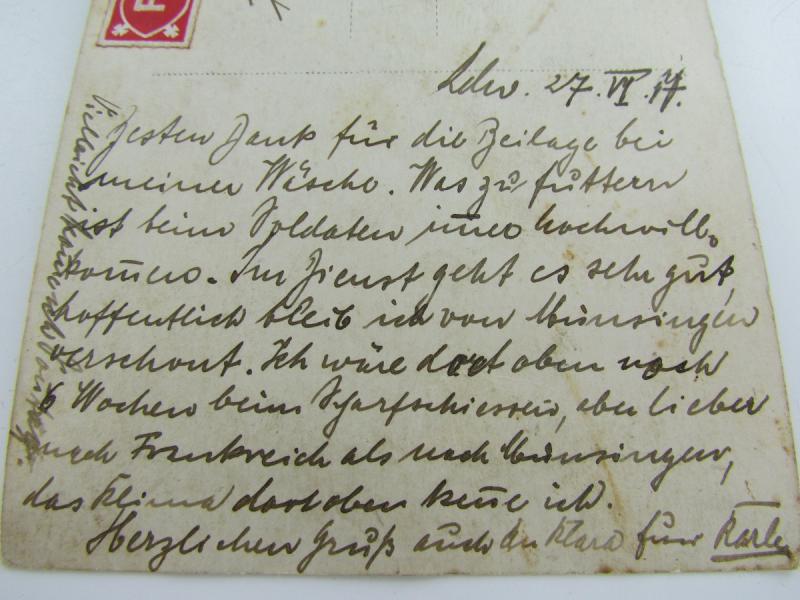 WW1 German Postcard Portrait From a Soldier