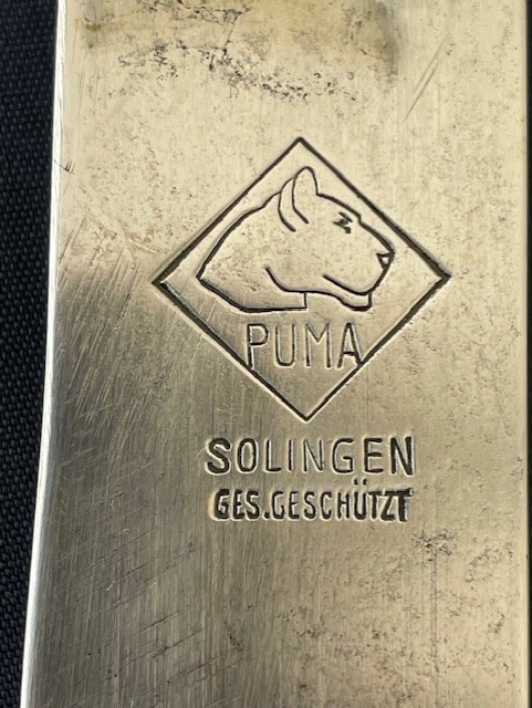 WW2 HITLER YOUTH KNIFE MY PUMA WITH MOTTO AND DATED 1936