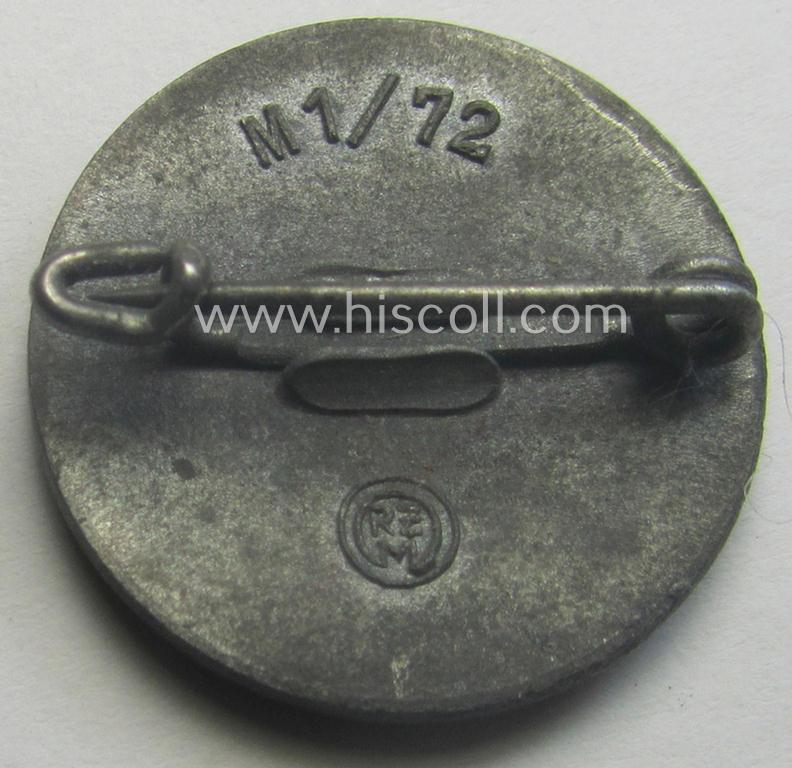 'Painted- (ie. sprayed'-) pattern 'N.S.D.A.P. - Parteiabzeichen' showing the makers'-designation: 'RzM' and/or: 'M1/72'