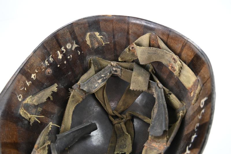 US WW2 Named M1 Helmet Liner '5th Infantry Division'