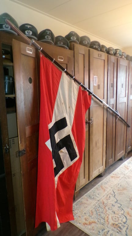 Fully matching Hitler Youth parade flag part 1