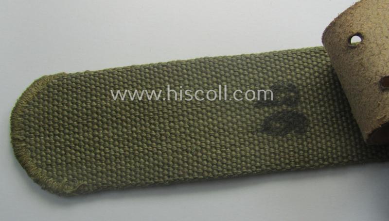 WH (Heeres ie. LW etc.) 'tropical-issue'- belt (ie. 'Koppelriemen') being a 95 cms.-sized- and neatly 'RbN.'-numbered example