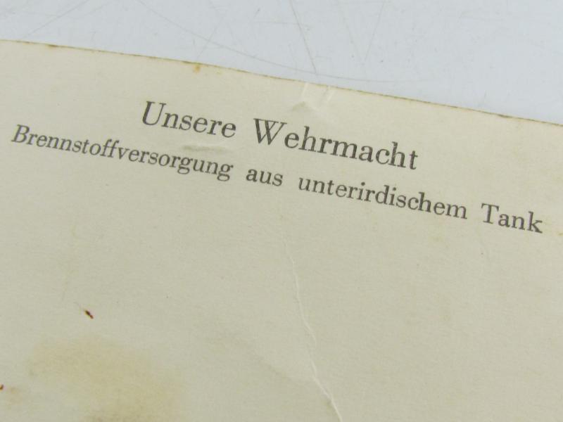 Postcard: Unsere Wehrmacht...Refueling an Aircraft