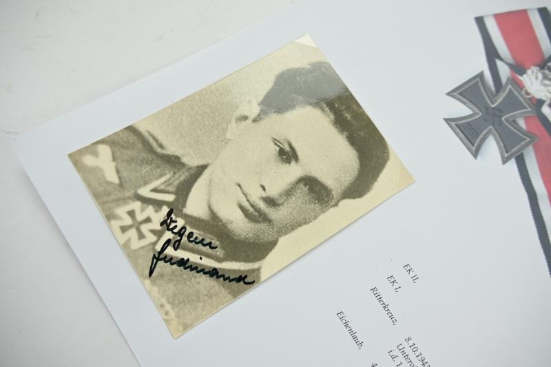 Signature of Wehrmacht Heer KC&OLC Recipient 'Ferdinand Wegerer'