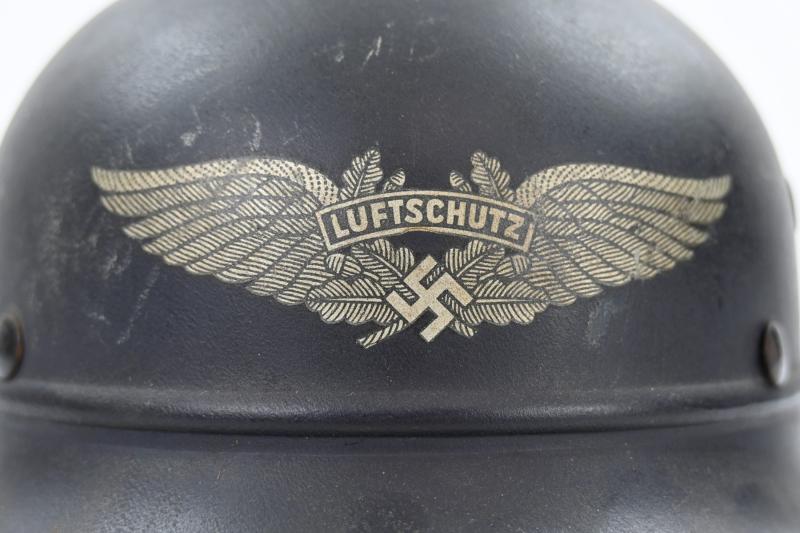 German M40 Luftschutz Beaded Helmet