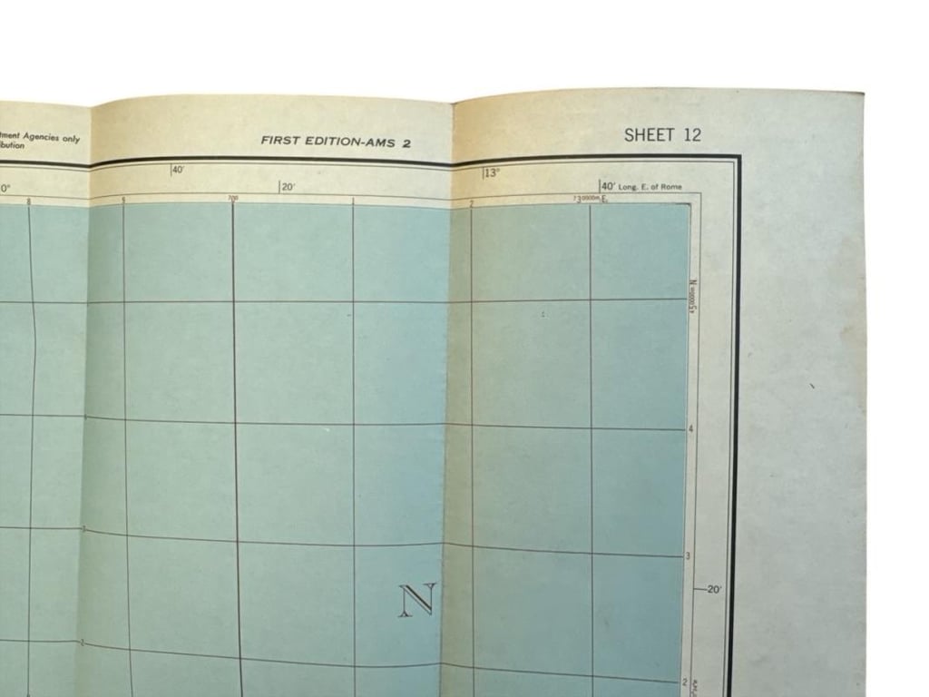 US WWII Road Map for the Italian Campaign ( Sheet nr 12 )