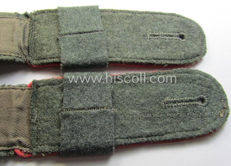 Pair of early- (ie. mid-) war-period, so-called: 'M41 o. M43'-pattern, WH (Heeres) EM-type shoulderstraps that comes with its accompanying 'Überschube'-pair as intended for a: 'Soldat des Panzerjäger-Abts. 23'