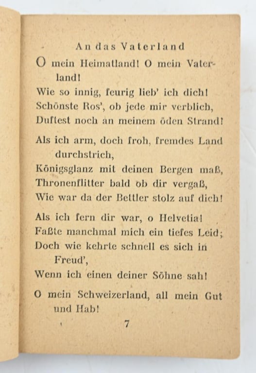 German WH Poem Pocket Booklet