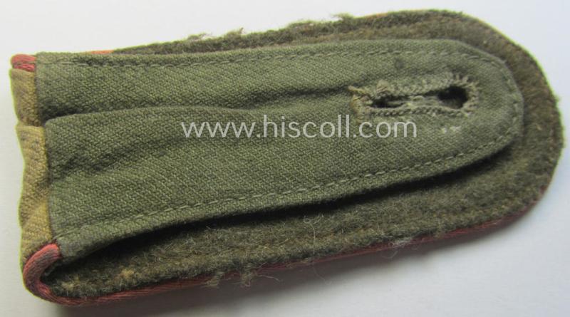 Single, WH (Heeres) 'tropical' NCO-type shoulderstrap: 'Oberfeldwebel der Panzer-Truppen'
