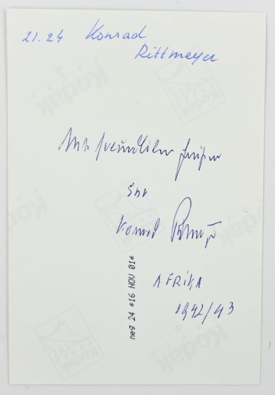Signature of Wehrmacht Heer KC Recipient 'Konrad Zecherle'