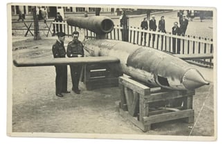 Dutch WW2 Postcard V-1 Flying Bomb