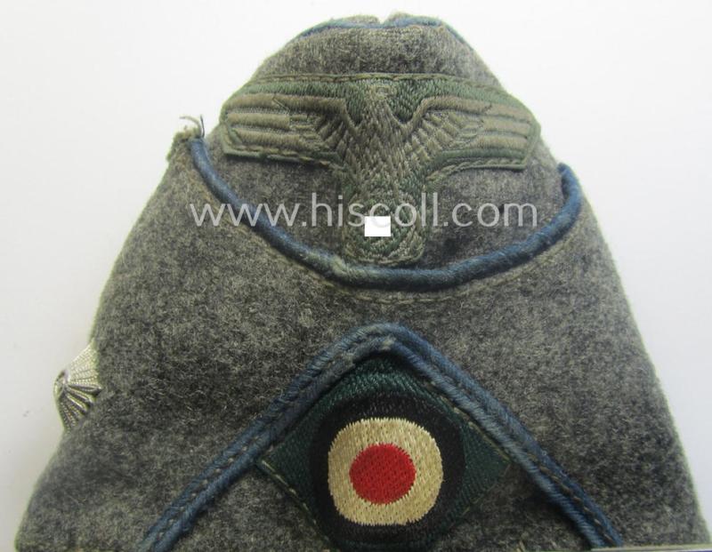 Interesting, period wallet (ie. 'Geldbörse') that takes the format of a smaller-sized, WH (Heeres) ie. 'Nachschub'- (or: transport-) related side-cap (ie. 'Schiffchenmütze')