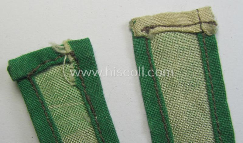 Printed cuff-title (ie. 'Ärmelstreifen') as was specifically intended for a volunteer who served within the: 'Luftschutzpolizei Böhmen-Mähren' (as situated in the: 'Protektorat Böhmen-Mähren')