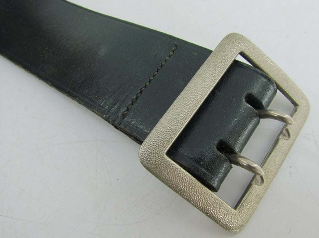 German Forestry Official’s Leather Belt with Double-Prong Buckle