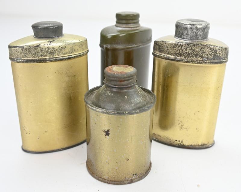 British WW2 Footpowder Bottle set